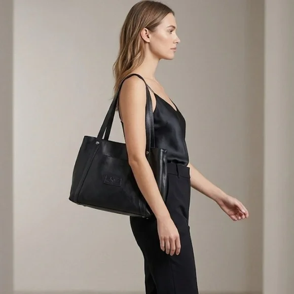 Patricia Nash Heritage Black Leather Chantilly Shoulder Satchel Tote Bag - Picture 16 of 16